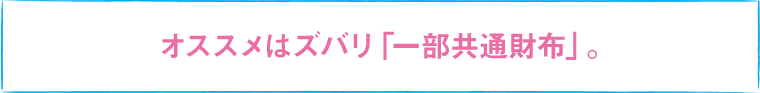 オススメはズバリ「一部共通財布」。