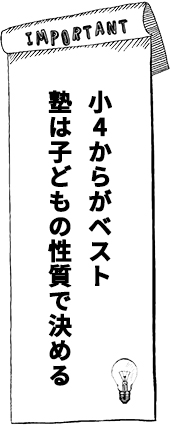 小4からがベスト塾は子どもの性質で決める