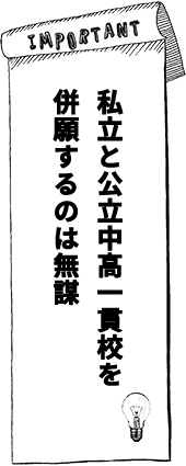 私立と公立中高一貫校を併願するのは無謀