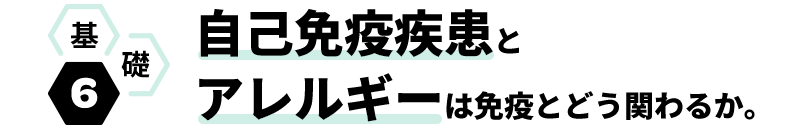 基礎6 自己免疫疾患とアレルギーは免疫とどう関わるか。