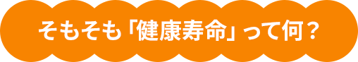 そもそも「健康寿命」って何？