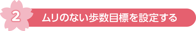 2 ムリのない歩数目標を設定する