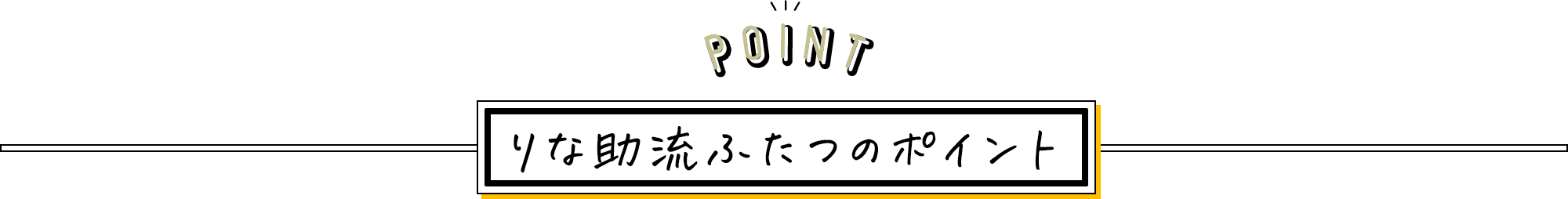 POINT りな助流ふたつのポイント