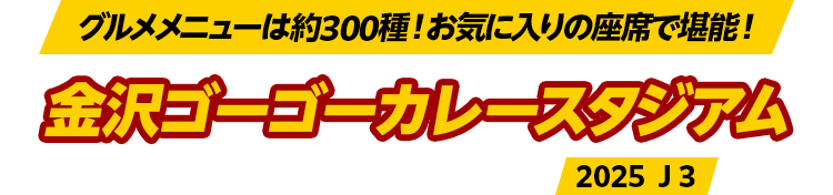 グルメメニューは約300種！お気に入りの座席で堪能！ 金沢ゴーゴーカレースタジアム [2024年開場] ツエーゲン金沢 2025 Ｊ３