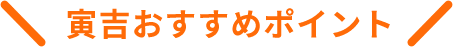 寅吉おすすめポイント