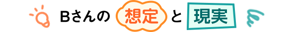 Bさんの想定と現実