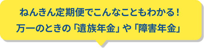 ねんきん定期便でこんなこともわかる!万一のときの「遺族年金」や「障害年金」