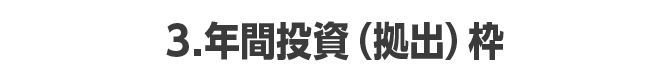 3.年間投資（拠出）枠