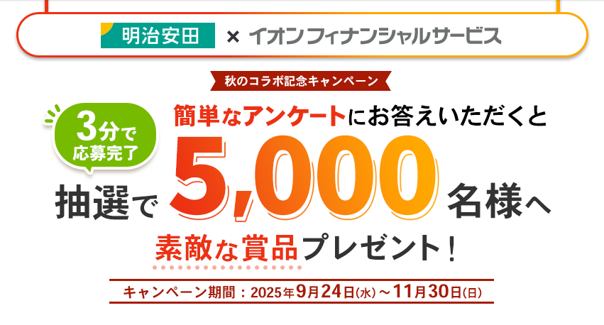 抽選で5,000名様へ素敵な賞品をプレゼント！