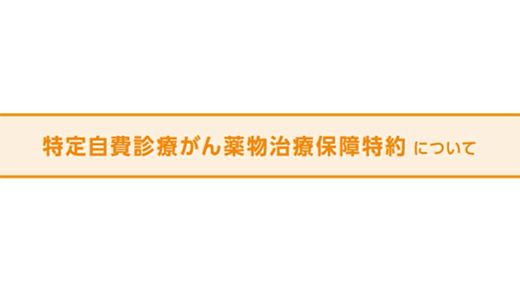 特定自費診療がん薬物治療保障特約について