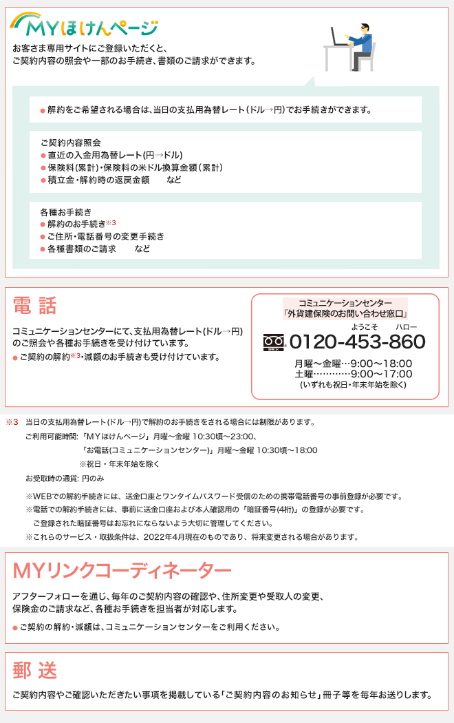 各種お手続きについて