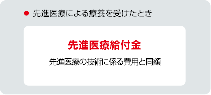 お支払事由図 「先進医療」による療養を受けたとき