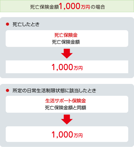 お支払事由図 死亡したとき