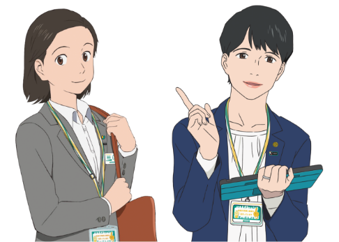 MYリンクコーディネーターイメージキャラクター環 亜希（たまき き） ／ 環 綾香（たまき あやか）©スタジオ地図 ©Ｊ.LEAGUE