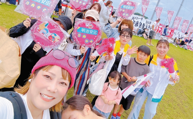 宮崎支社・テゲバジャーロ宮崎 いちご新富サッカー場での観戦