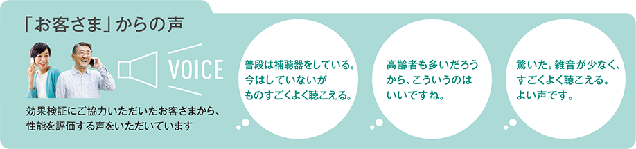 コミュニケーションセンターにおける効果検証結果 「お客さま」からの声